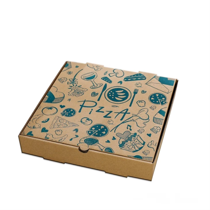 Pizzapakkauspaperilaatikko mukautetulla logolla