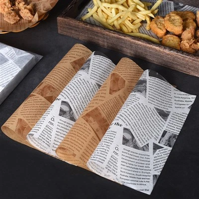 Rasvankestävä Pe Wax Burger Wrap Paperi